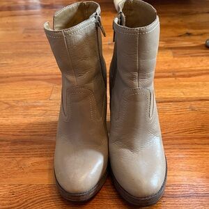Lucky Brand Cream Ankle Booties